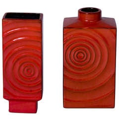 Ceramic Vases by Zalloni Set of Two