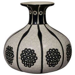 Crackle Glaze Vase by Longwy