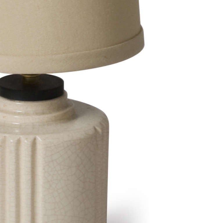 French Crackle Glaze Ceramic Lamp by Robert Lallemant