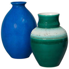 Two Continental Ceramic Vases