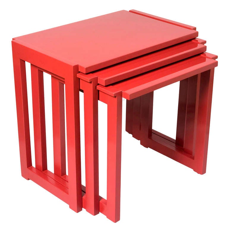 Lacquered Nesting Tables by Paul Laszlo at 1stdibs