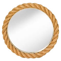 Braided Rope Circular/Round Mirror by Audoux et Minet