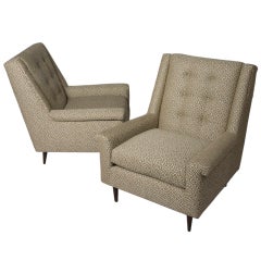 Pair of Flared Arm Lounge Chairs