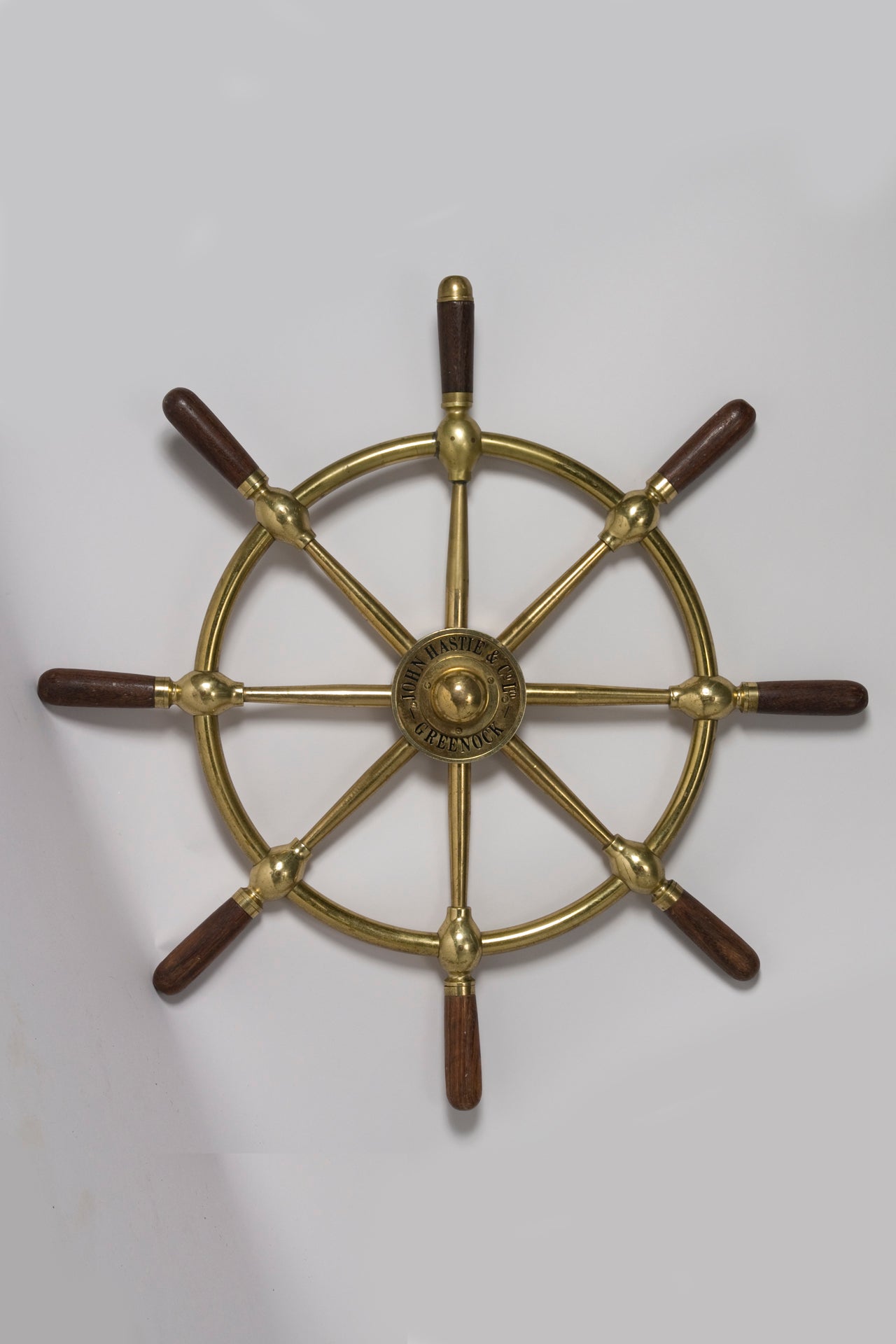 Vintage Bronze Ship's Steering Wheel
