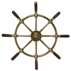Vintage Bronze Ship's Steering Wheel