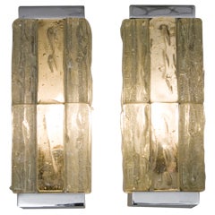 Chunky Glass Block Sconces by Perzel