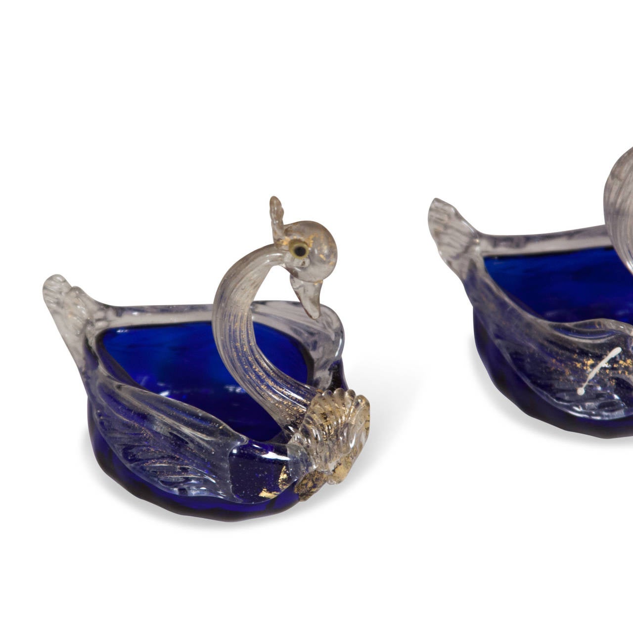 Mid-20th Century  Set of Three Murano Glass Swans For Sale