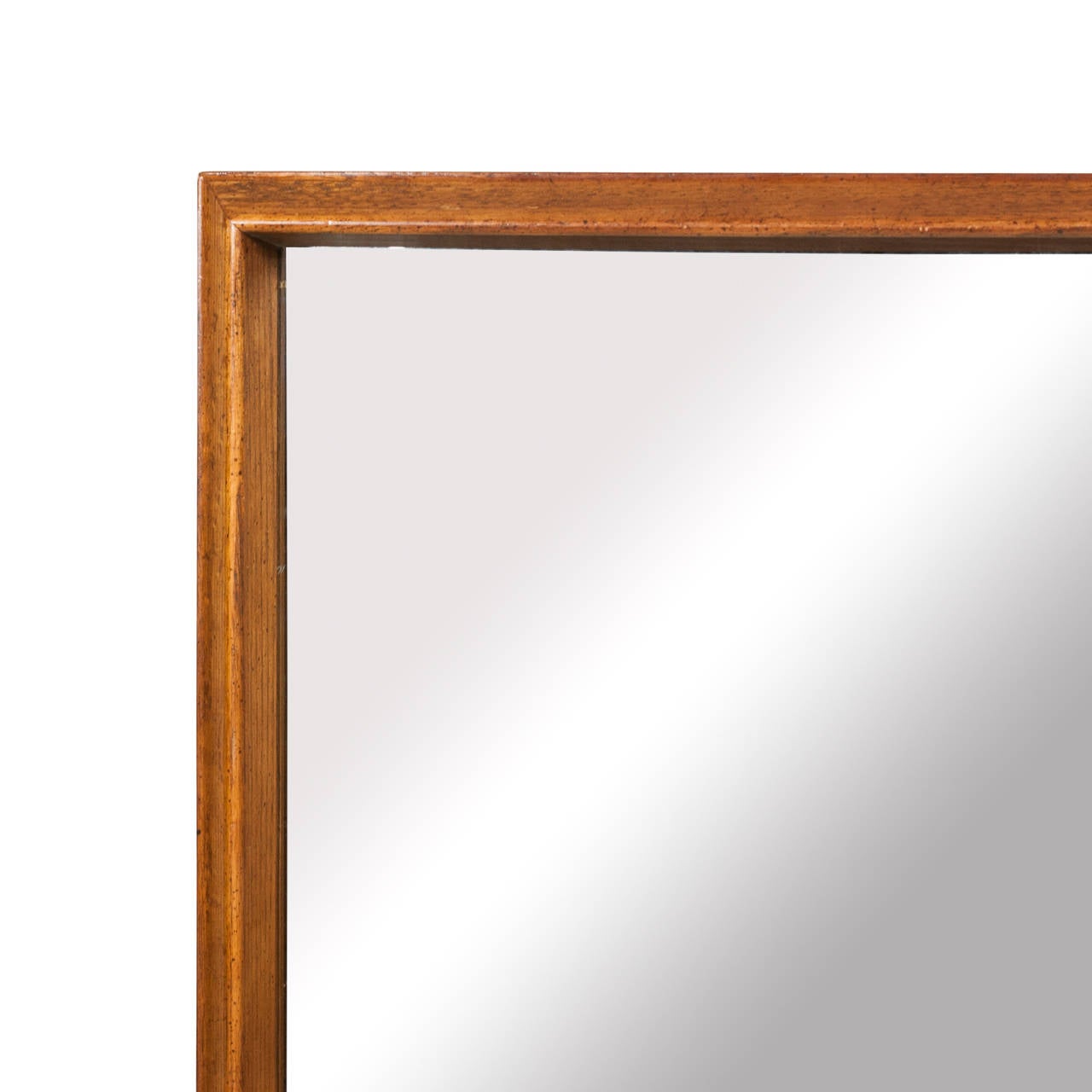 American Dark Maple Stained Wall Mirror For Sale