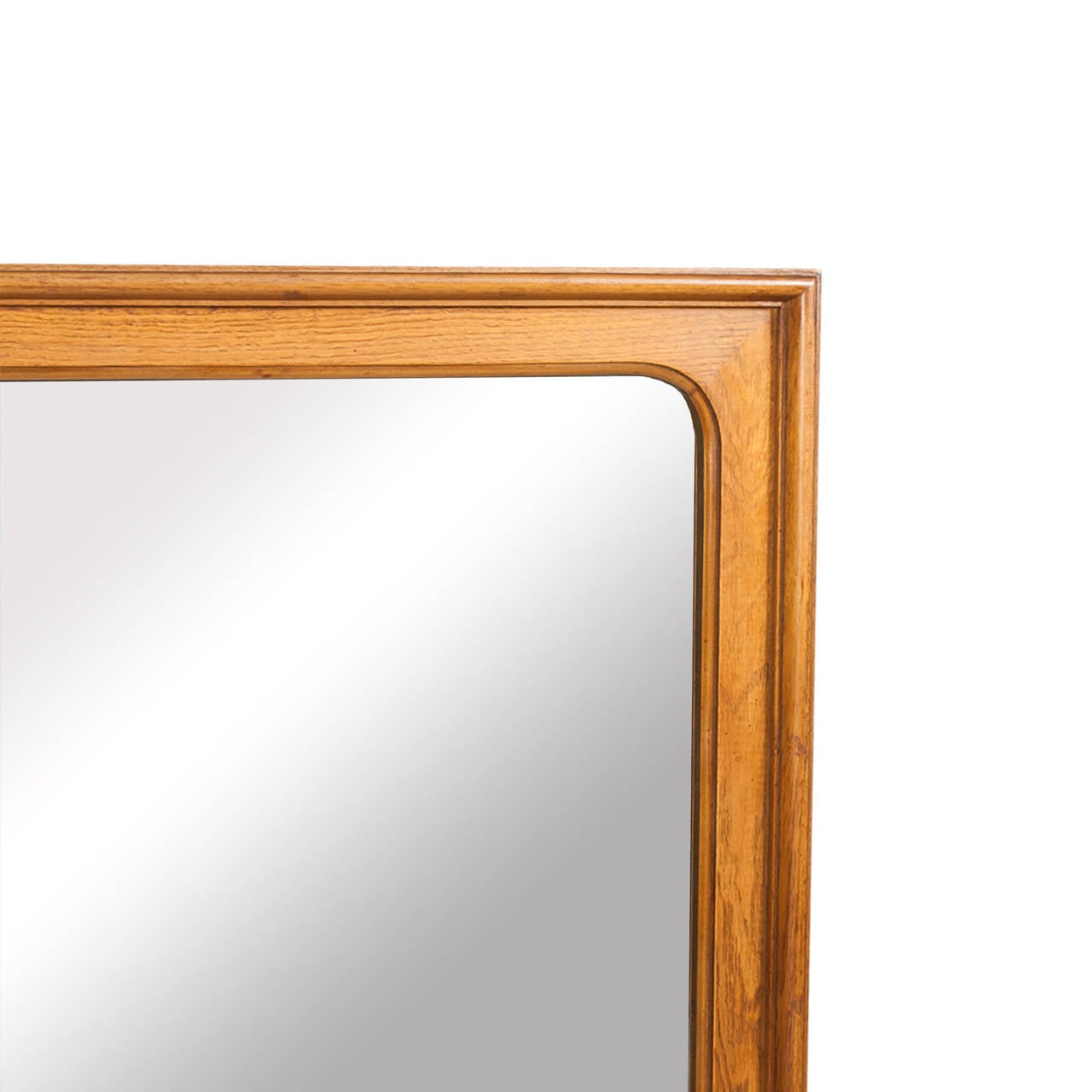 American 1960s Maple Frame Mirror For Sale