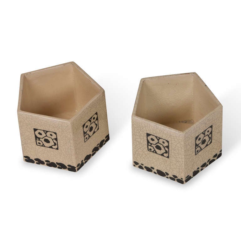 Pair of Jacques Adnet Vases