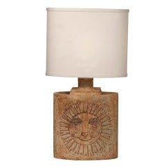 Terracotta Sun Lamp by Roger Capron