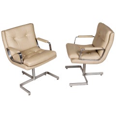 Pair of Leather Desk Chairs by Raphael