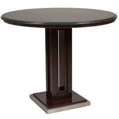 Black Granite Circular Top Table