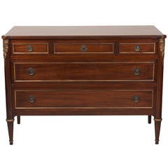 Art Nouveau Three-Drawer Commode