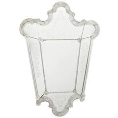 1930s Murano Glass Wall Mirror