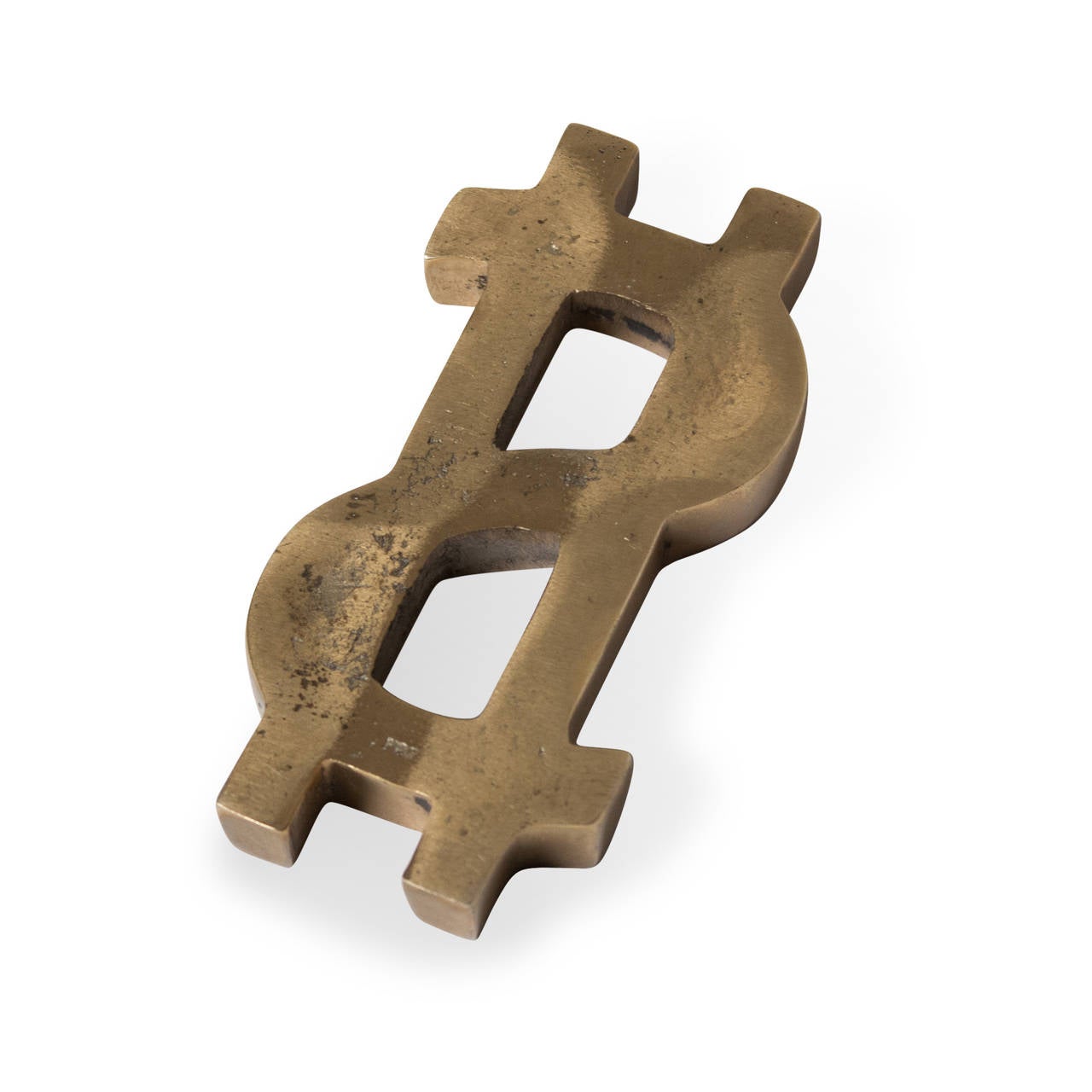 Late 20th Century Solid Bronze Dollar Sign 