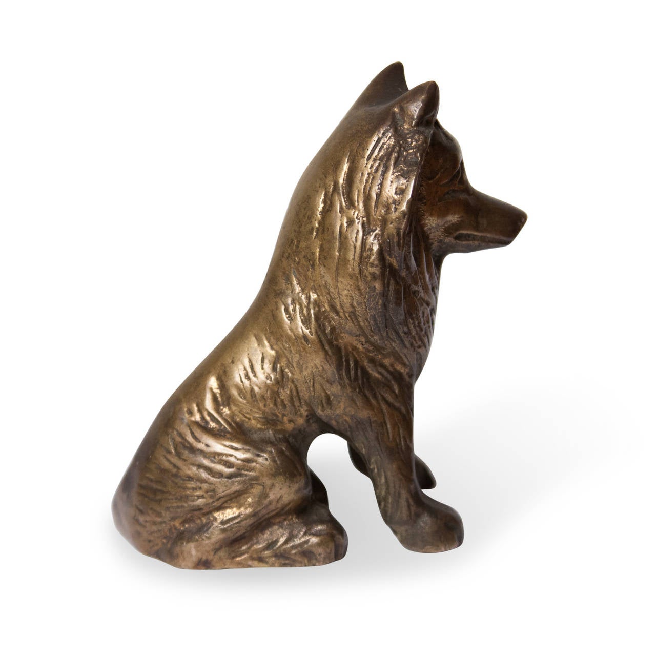 Mid-20th Century Bronze Sculpture of a Dog