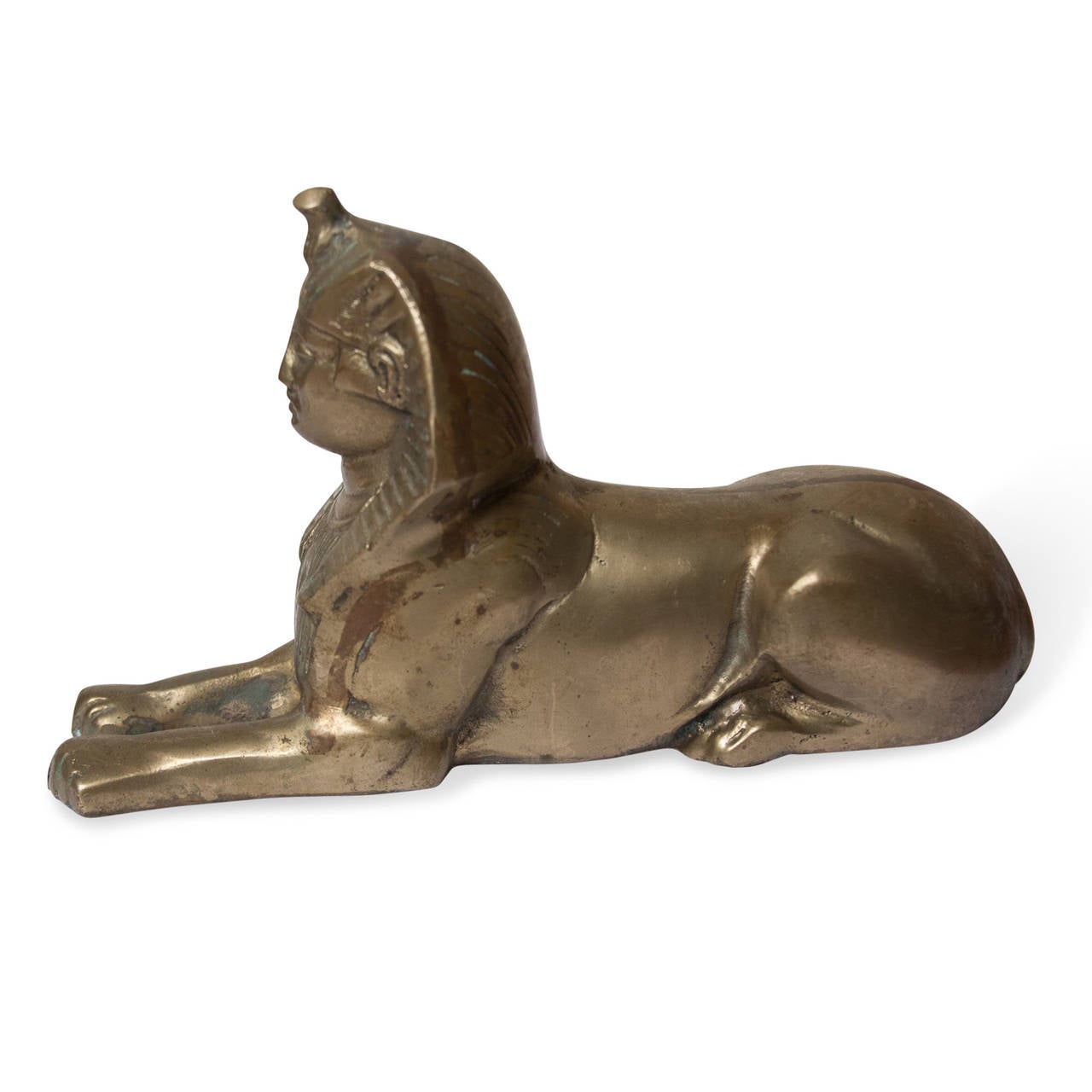 Brass Sphinx Sculpture In Good Condition For Sale In Brooklyn, NY