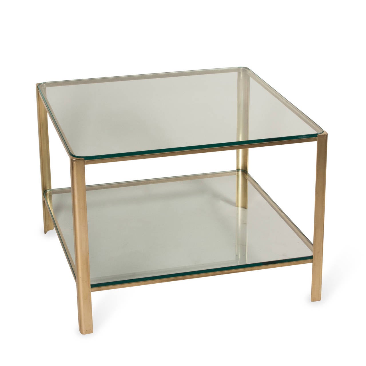 French Square Two-Tier Coffee Table by Maison Malabert