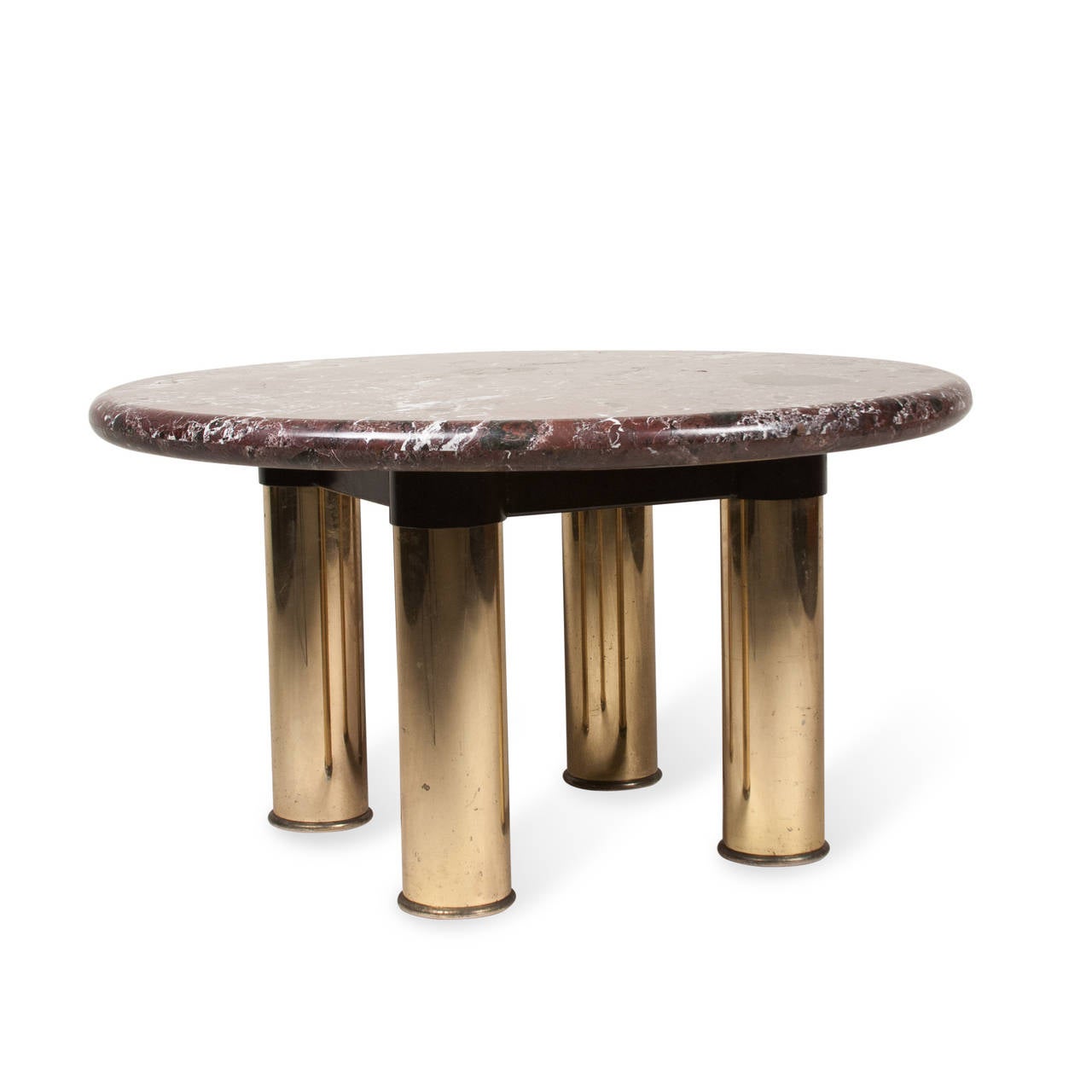 Late 20th Century Marble-Top Circular End Table