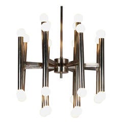 Chrome Multi-Column Chandelier