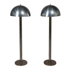 Pair of Dome Shade Floor Lamps