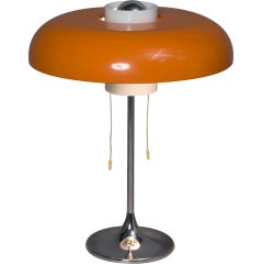 Orange Lacquered Mod Desk Lamp by Arlus
