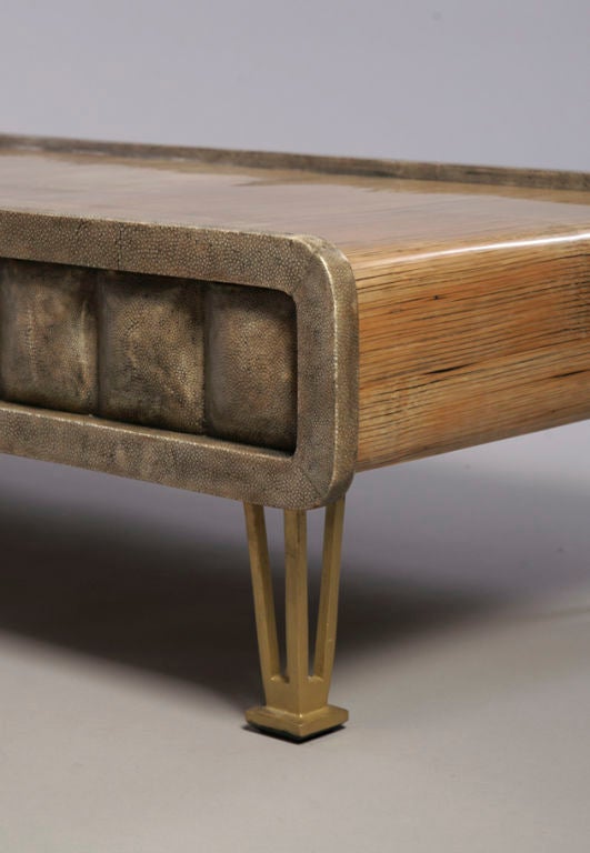 Shagreen and Bamboo Coffee Table by R & Y Augousti