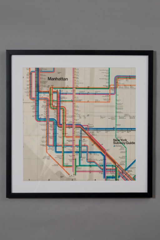 1974 Manhattan Subway Map by Massimo Vignelli