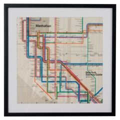 Vintage 1974 Manhattan Subway Map by Massimo Vignelli