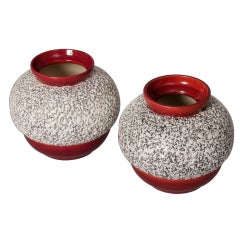 Set of Two Ceramic Vases by Paul Millet for Sevres