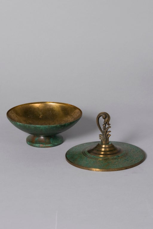 Two Verdigris Bronze Objects by Carl Sorensen 1