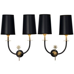 Pair of Royere Style Two Arm Sconces