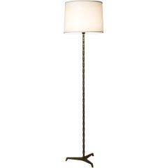 Faux Bamboo Solid Bronze Floor Lamp by Bagues