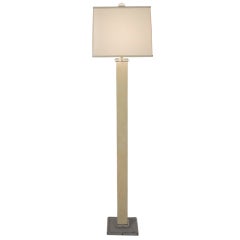 Tesselated Lucite and Faux Bone Floor Lamp