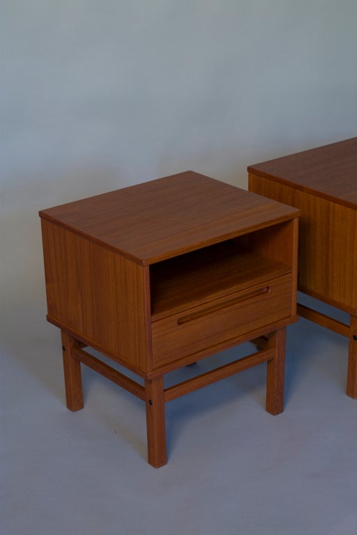 Pair of Teak End Tables by HJN Mobler In Excellent Condition In Brooklyn, NY