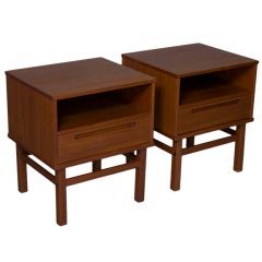 Pair of Teak End Tables by HJN Mobler