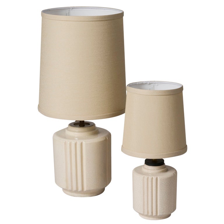 Two Ceramic Lamps by Robert Lallemant