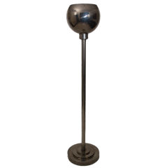 Nickeled Bronze Torchiere with Stepped Base by Damon