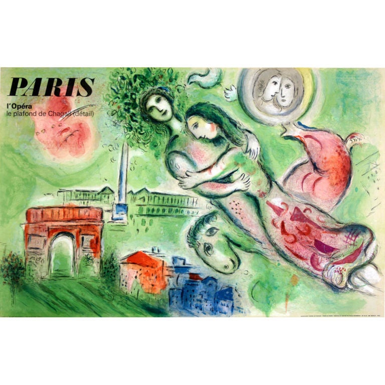 PARIS OPERA - HORIZ  - CHAGALL For Sale