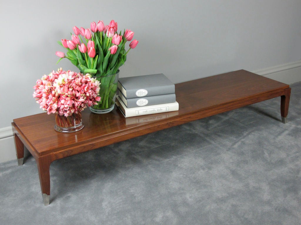 American Long, Low Saber Leg Coffee Table For Sale