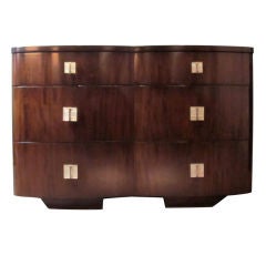 John Stuart New York Mahogany Chest with Lucite Pulls