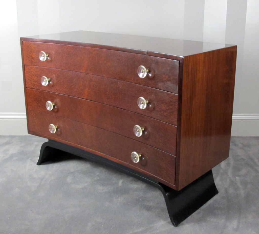 Lacquer Rare and Exquisite Chest of Drawers Designed by Gilbert Rohde