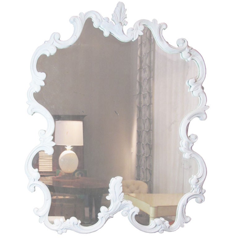 A Monumental Dorothy Draper Style Plaster Mirror