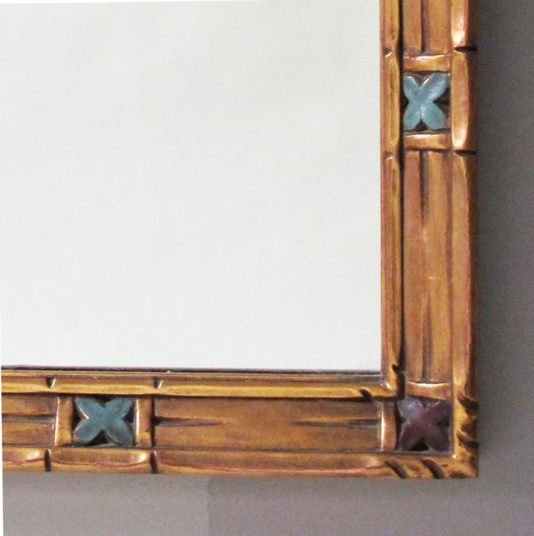 Gilt Wood Mirror in a Gothic Deco Style 3