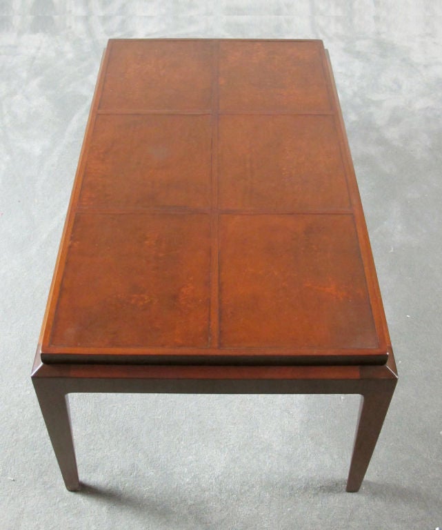 Elegant Leather-Topped Cocktail Table 4