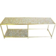 Glass Mosaic Tile Cocktail Table