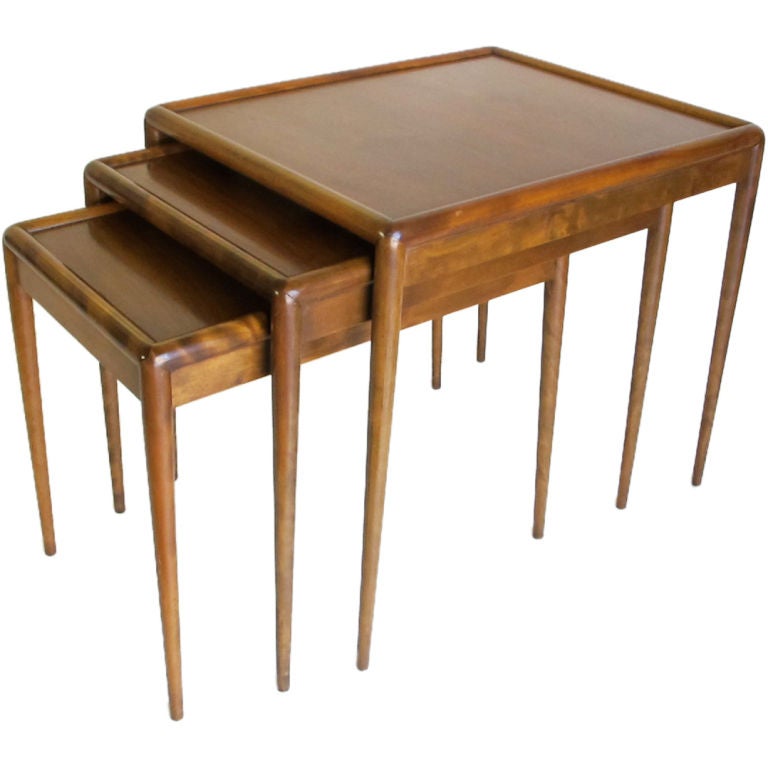 Set of Three Nesting Tables Designed by T.H. Robsjohn-Gibbings For Sale