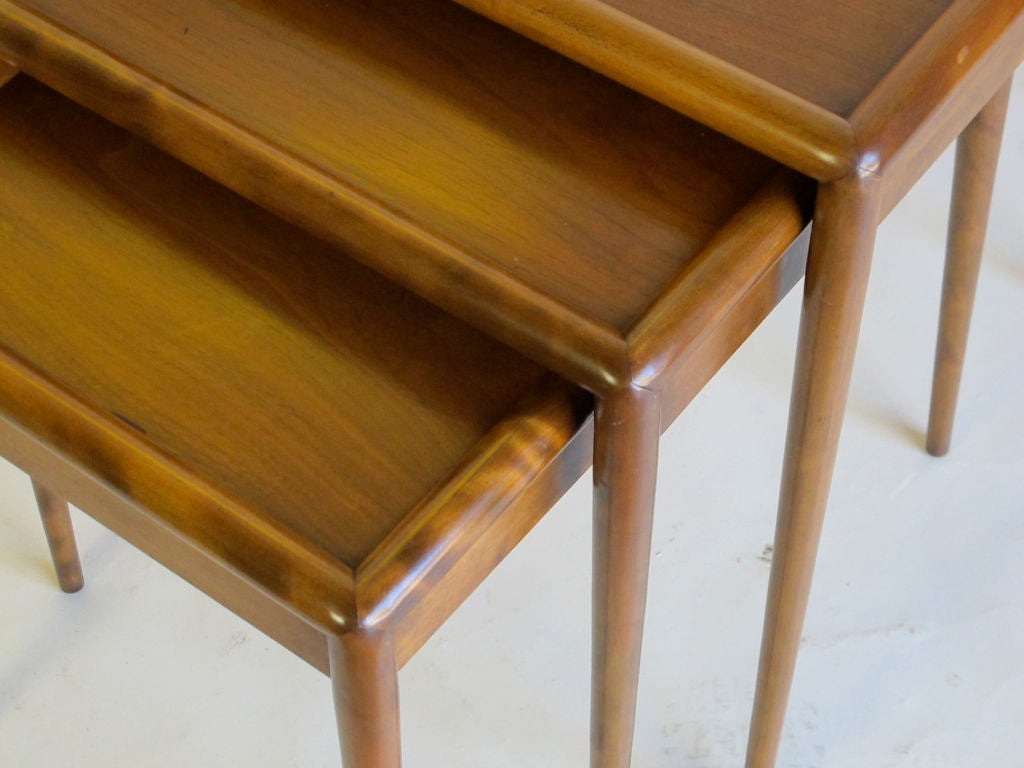 Set of Three Nesting Tables Designed by T.H. Robsjohn-Gibbings For Sale 3