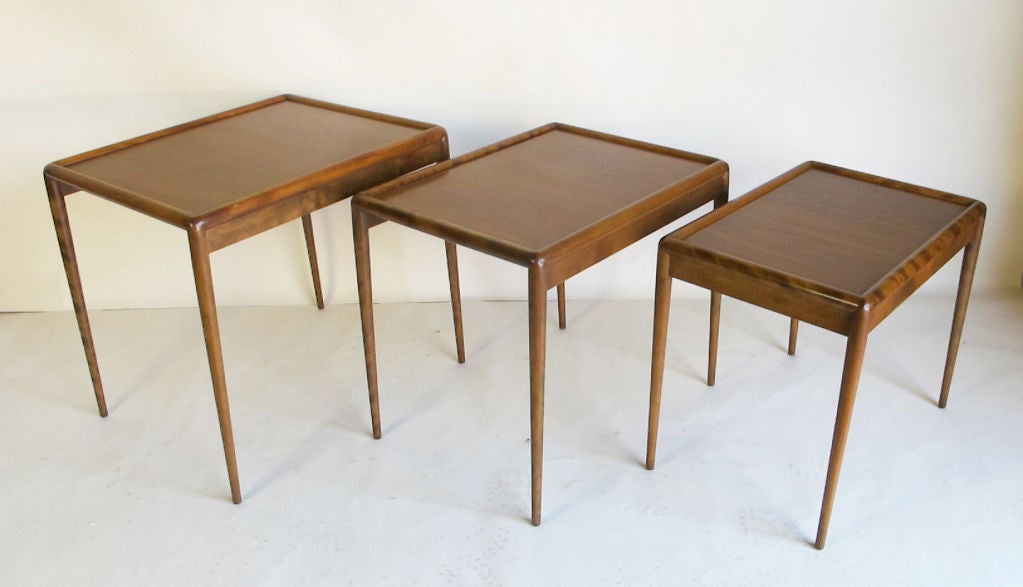 Set of Three Nesting Tables Designed by T.H. Robsjohn-Gibbings For Sale 4